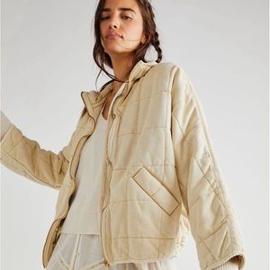 Free People Dolman Quilted Jacket - Vanilla Creme